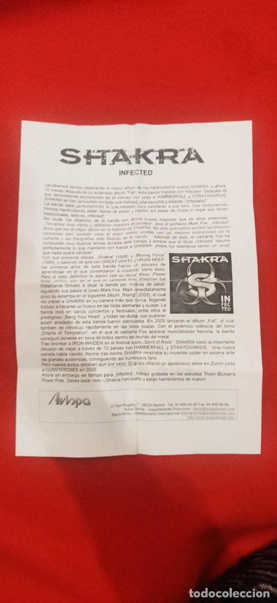 CDs de m&uacute;sica: Hoja promocional Shakra Infected - Foto 1
