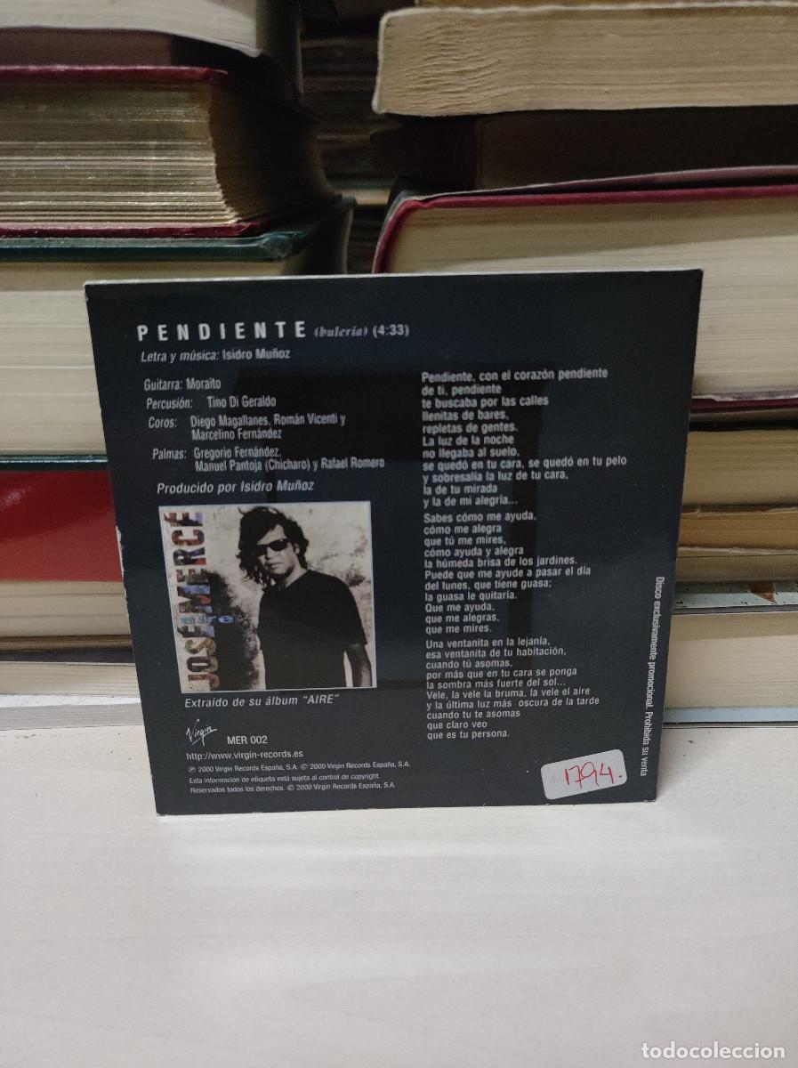 CDs de m&uacute;sica: Jos&eacute; Merc&eacute; &ndash; Pendiente - Foto 2
