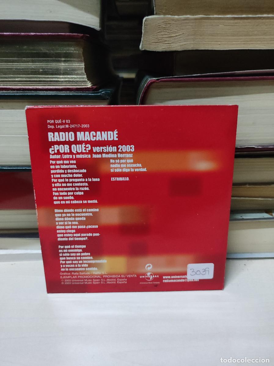 CDs de m&uacute;sica: Radio Macande &ndash; &iquest;Por Qu&eacute;? - Versi&oacute;n 2003 - Foto 2