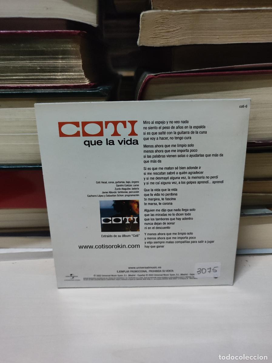 CDs de m&uacute;sica: Coti &ndash; Que La Vida - Foto 2