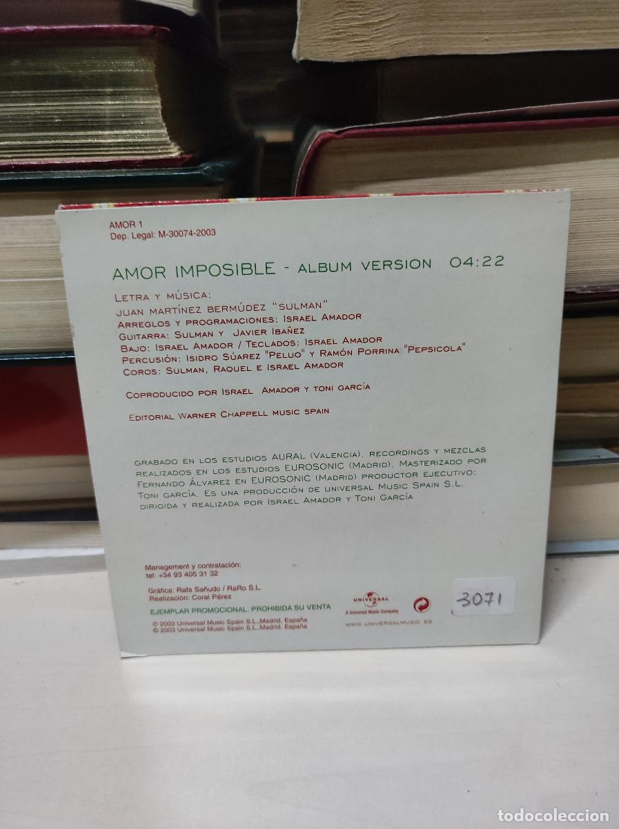 CDs de m&uacute;sica: SULMAN AMOR IMPOSIBLE - Foto 2