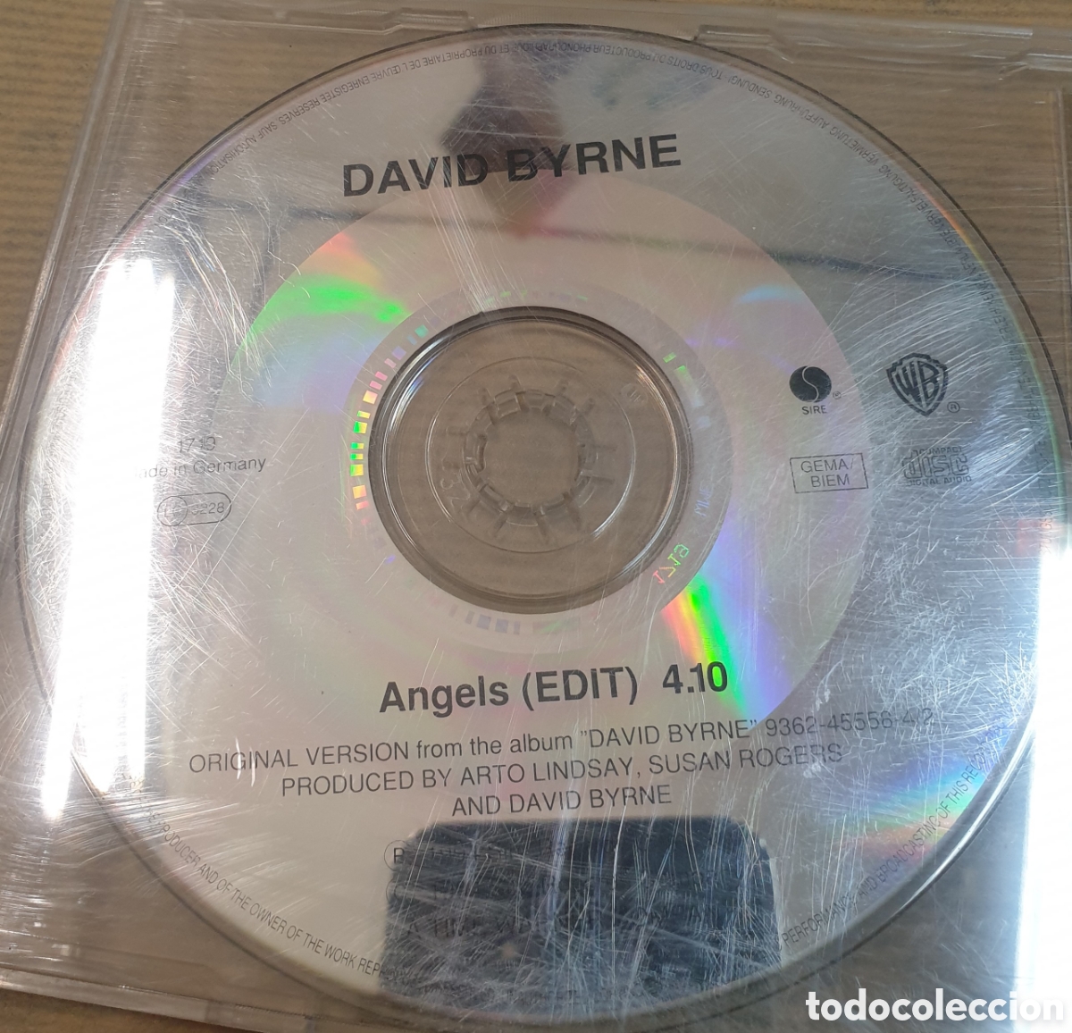 CDs de m&uacute;sica: David Byrne - angels. Cd single - Foto 1