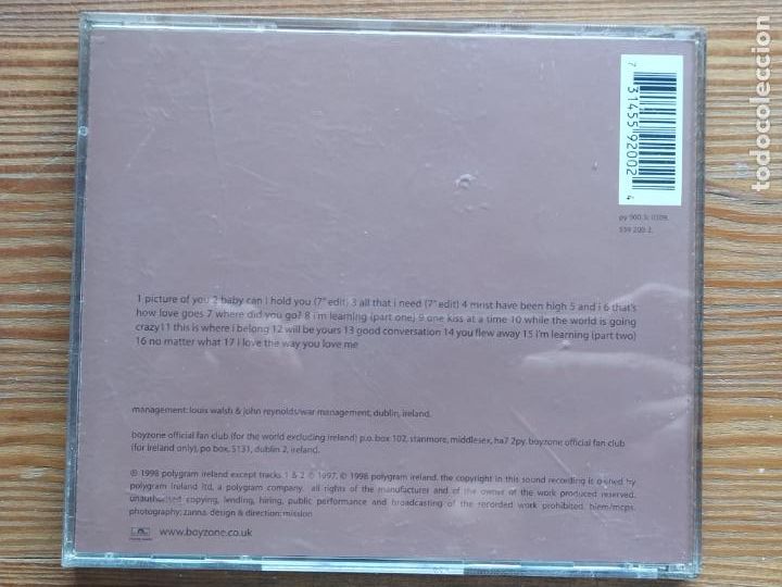 CDs de m&uacute;sica: CD BOYZONE - WHERE WE BELONG (5U) - Foto 2