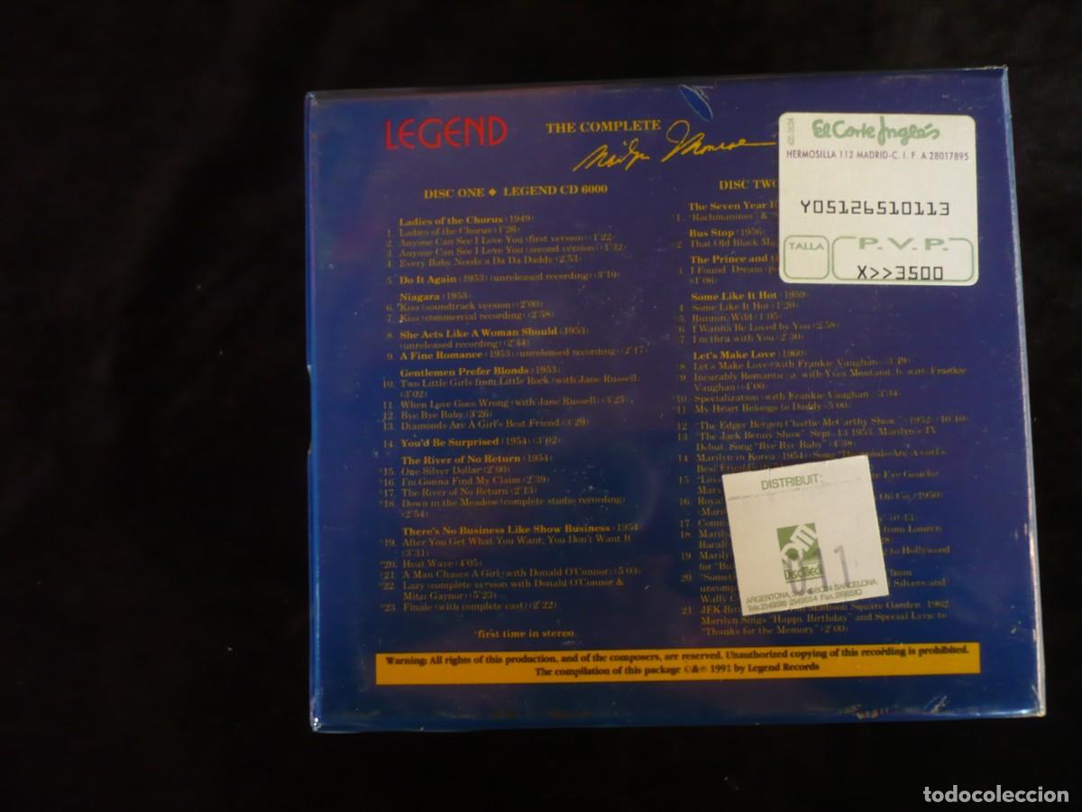 CDs de m&uacute;sica: marilyn monroe - complete recordings - 2 cd + librito - cd nuevo precintado - Foto 2
