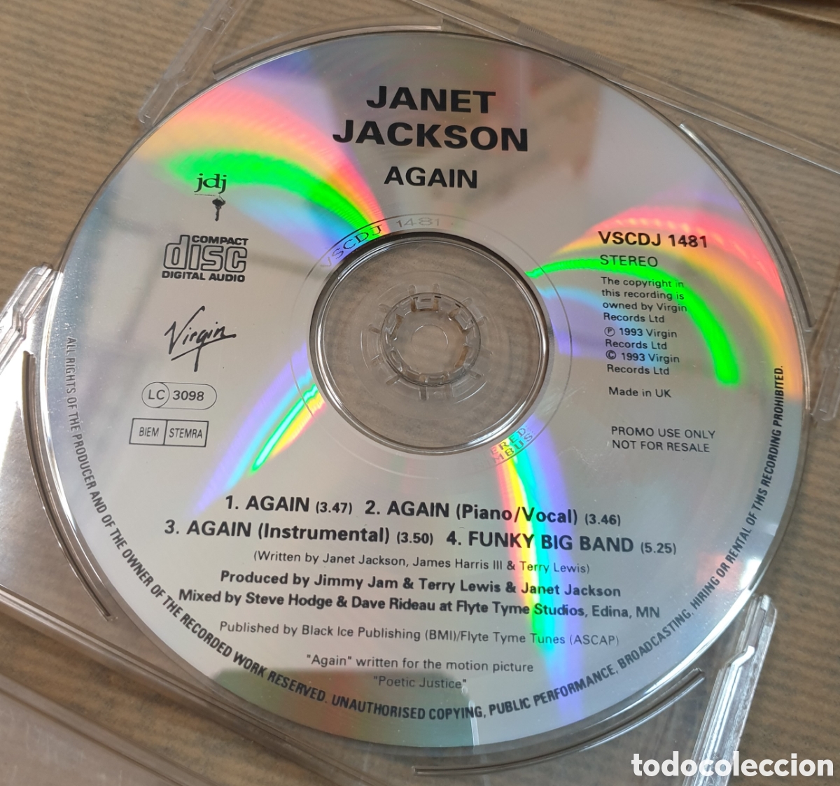 CDs de m&uacute;sica: Janet Jackson - again. Cd single - Foto 1