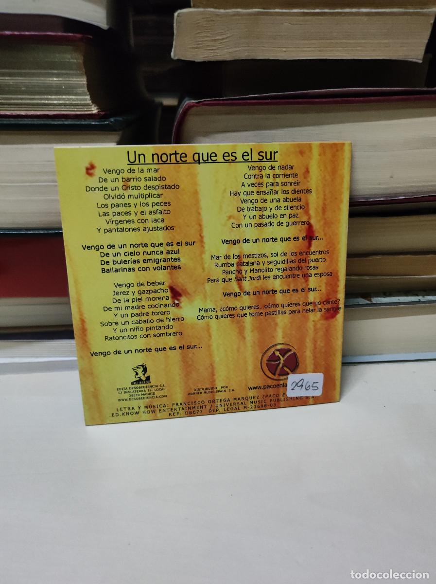 CDs de m&uacute;sica: PACO EN LA UNA UN NORTE QUE ES EL SUR - Foto 2
