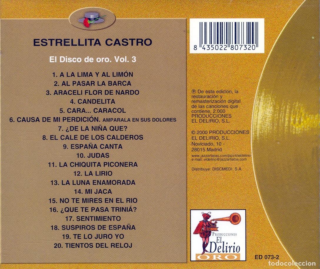CDs de m&uacute;sica: ESTRELLITA CASTRO. EL DISCO DE ORO (CD) - Foto 2