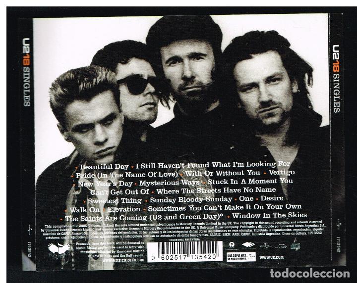 CDs de m&uacute;sica: U2 - 18 SINGLES - CD 2006 - SOLO LIBRETO Y TRASERA, SIN EL CD - Foto 2