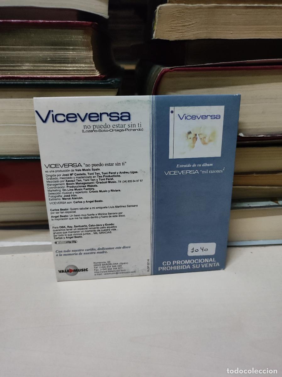CDs de m&uacute;sica: Viceversa &ndash; No Puedo Estar Sin Ti - Foto 2