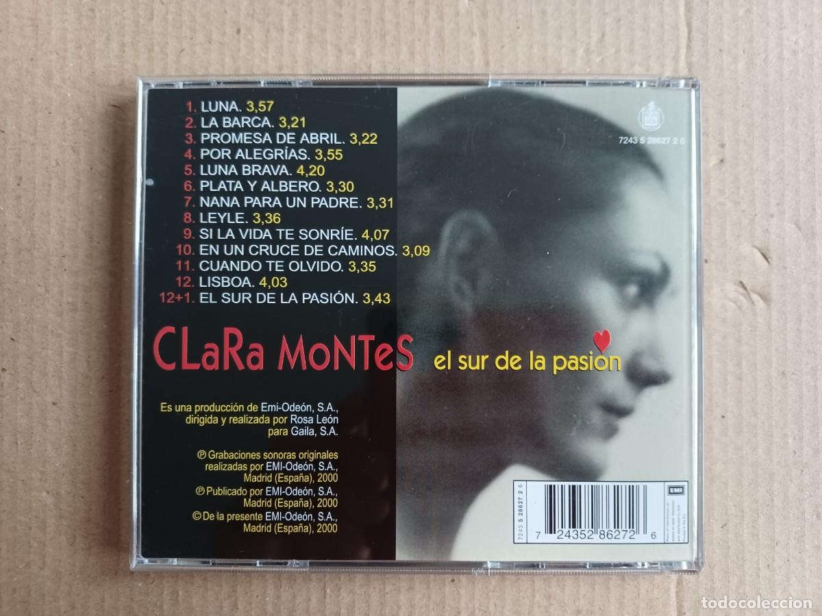 CDs de m&uacute;sica: CLARA MONTES - EL SUR DE LA PASION CD 2000 - Foto 3