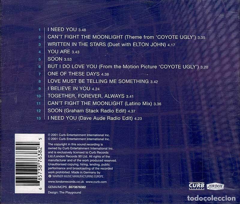 CDs de m&uacute;sica: LeAnn Rimes - I Need You. CD - Foto 2