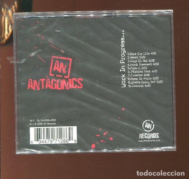 CDs de m&uacute;sica: c. Antag&ograve;nics. Work in progress.... cd punk nou precintat - Foto 2