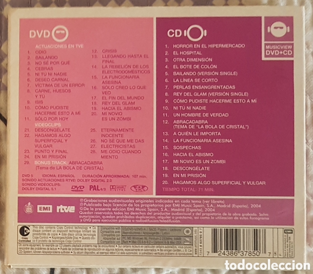 CDs de m&uacute;sica: CD + DVD DE ALASKA A FANGORIA - Foto 3