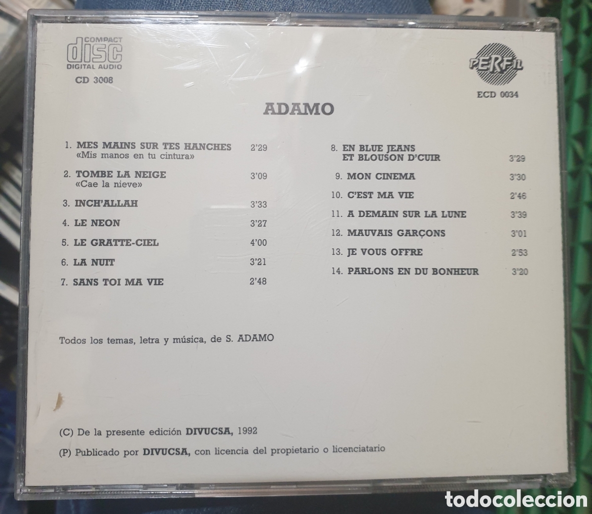 CDs de m&uacute;sica: Adamo - Foto 2