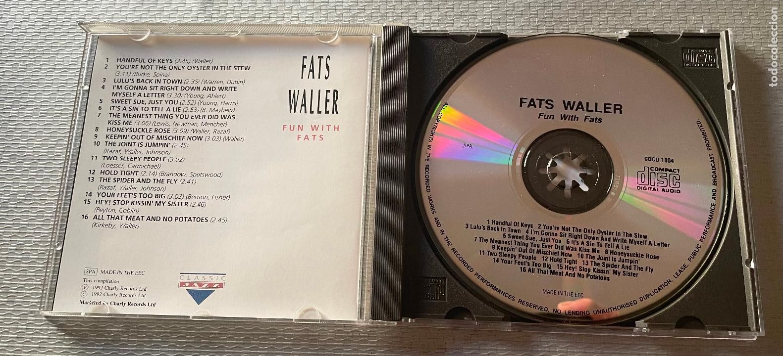CDs de m&uacute;sica: FATS WALLER Fun with fats - Foto 3
