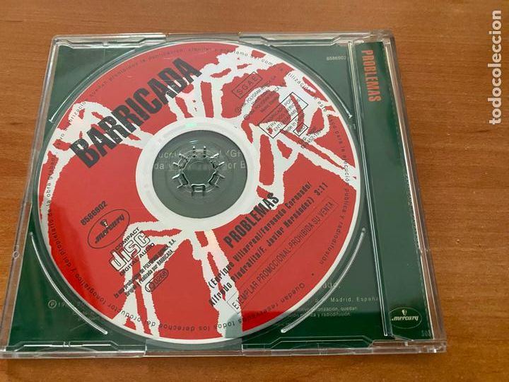 CDs de m&uacute;sica: BARRICADA (PROBLEMAS) CD SINGLE PROMO (CDI3) - Foto 2