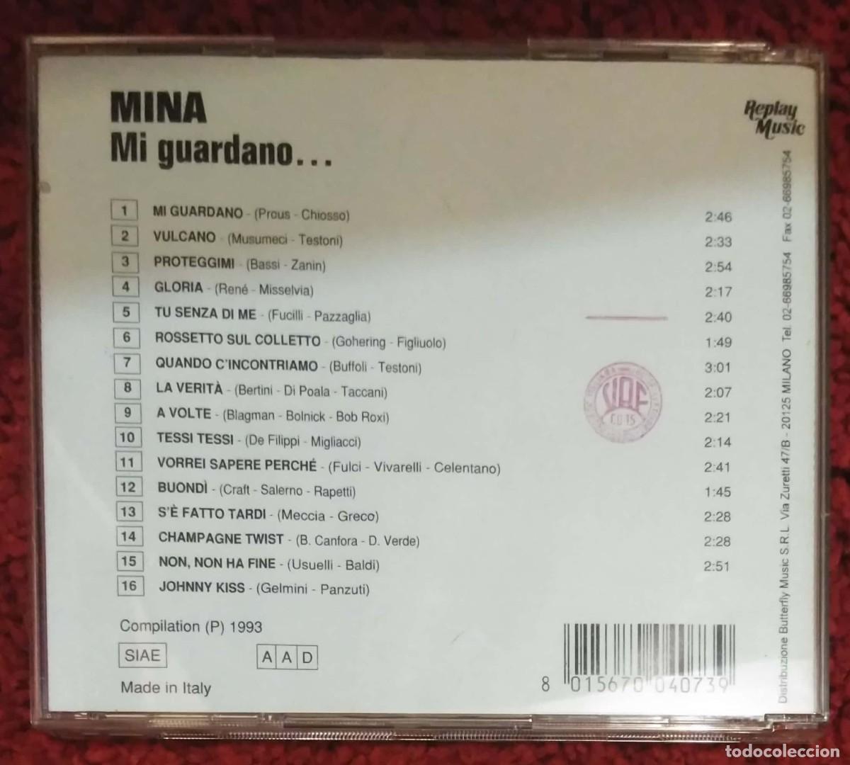 CDs de m&uacute;sica: MINA (MI GUARDANO...) CD 1993 ITALIA - Foto 2