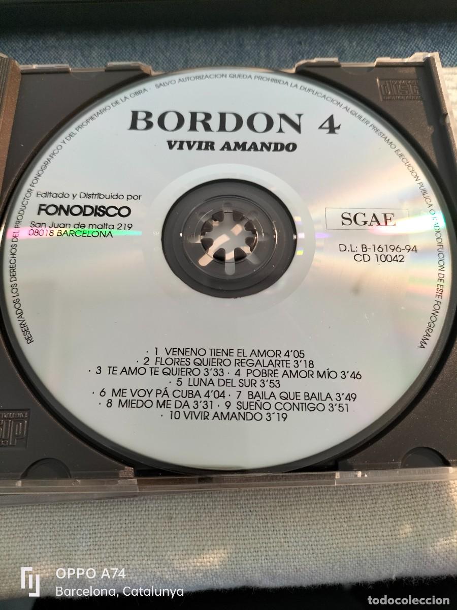 CDs de m&uacute;sica: RAR CD. BORDON 4. VIVIR AMANDO. 1994 - Foto 2