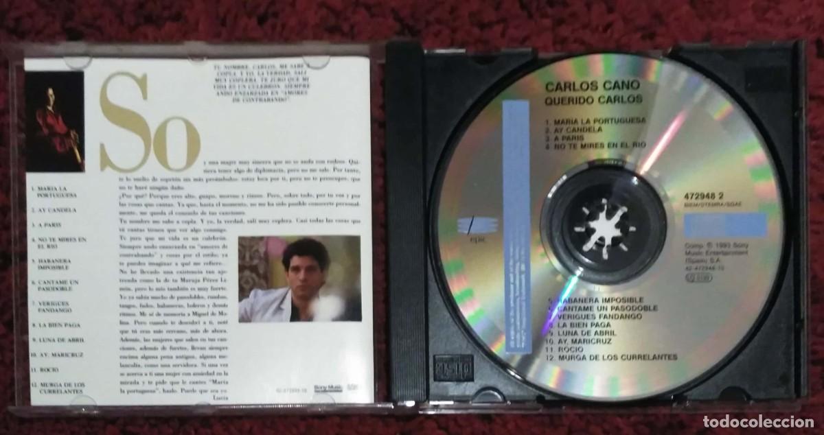 CDs de m&uacute;sica: CARLOS CANO (QUERIDO CARLOS) CD 1993 - Foto 3