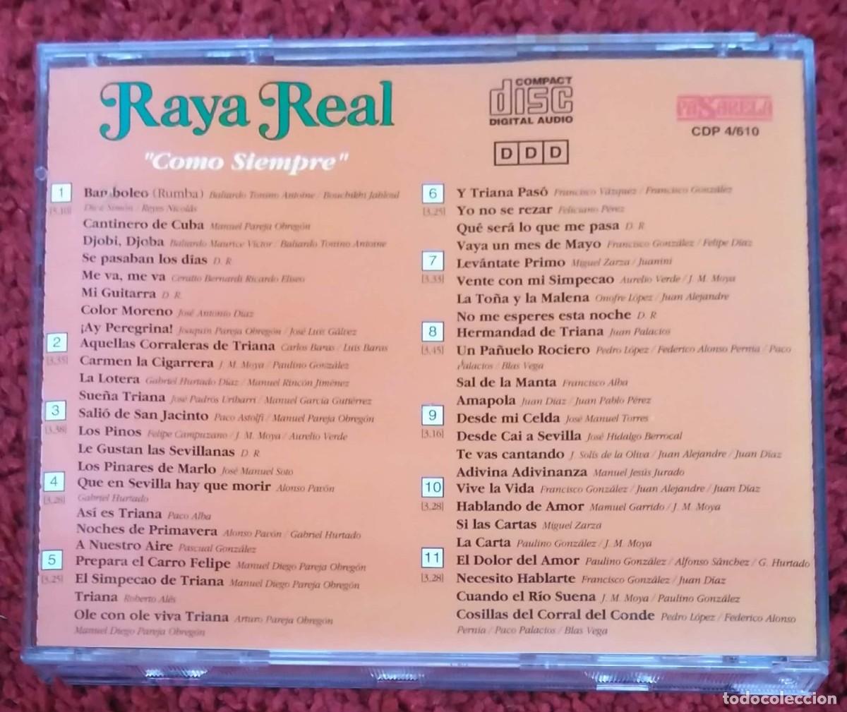 CDs de m&uacute;sica: RAYA REAL (COMO SIEMPRE) CD 1994 - Foto 2