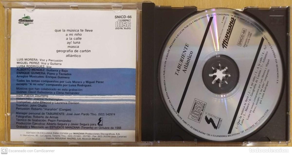 CDs de m&uacute;sica: TABURIENTE (ATLANTICO) CD 1988 - Foto 3