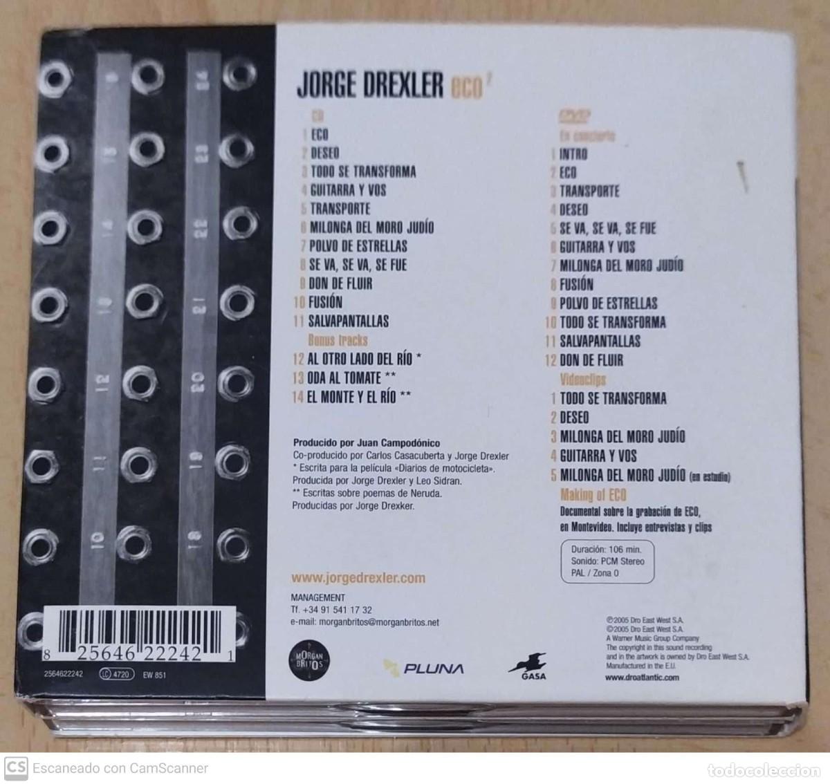 CDs de m&uacute;sica: JORGE DREXLER (ECO2) CD + DVD 2005 - Foto 2