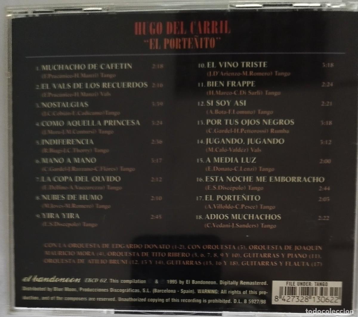 CDs de m&uacute;sica: HUGO DEL CARRIL, ELPORTE&Ntilde;ITO - Foto 2