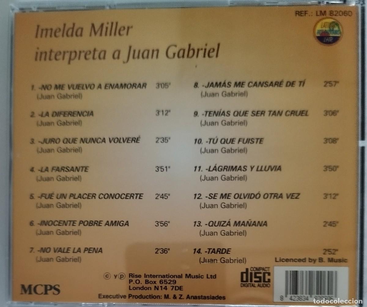 CDs de m&uacute;sica: IMELDA MILLER, INTERPRETA A JUAN GABRIEL - Foto 2