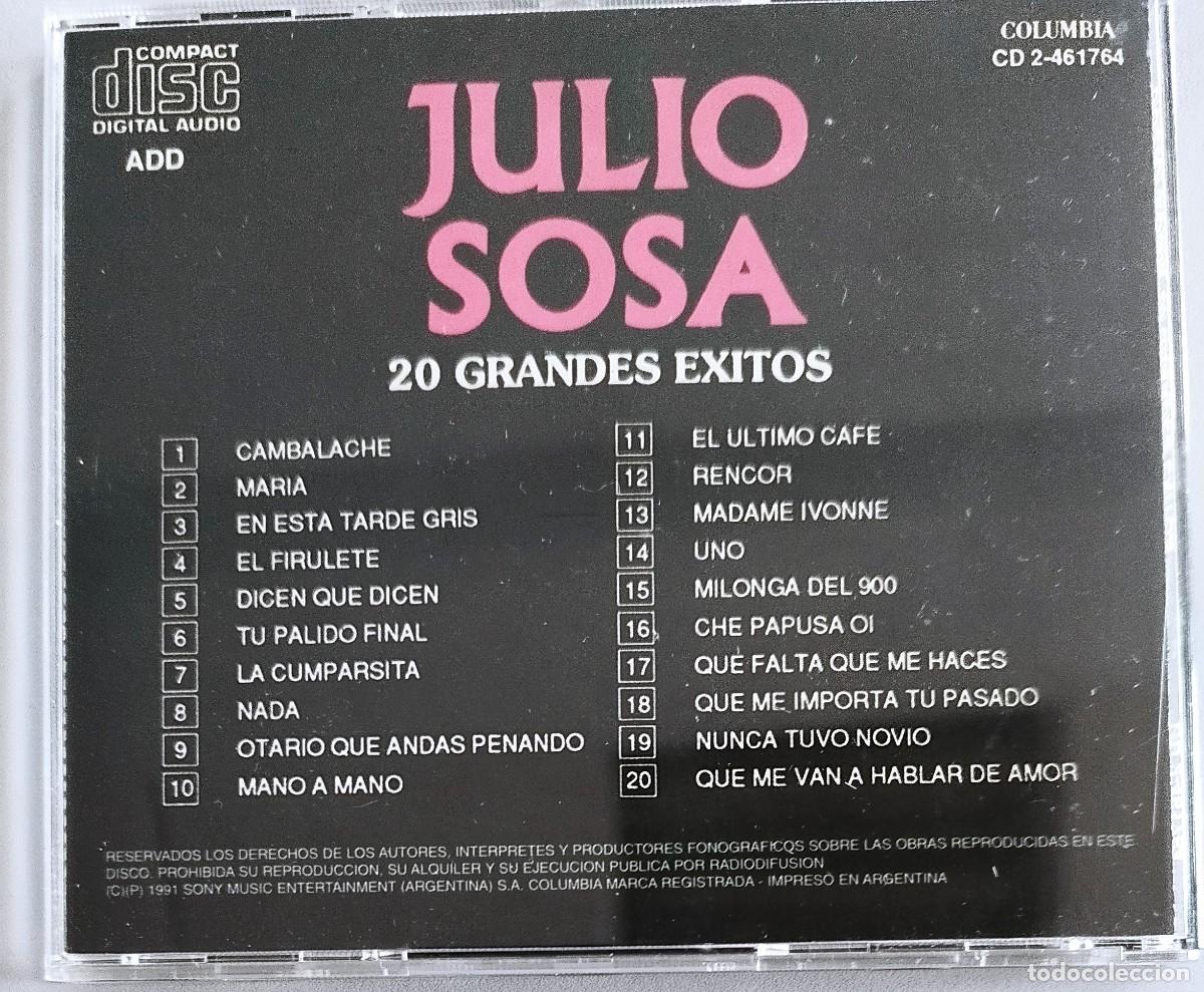 CDs de m&uacute;sica: JULIO SOSA, 20 GRANDES EXITOS - Foto 2
