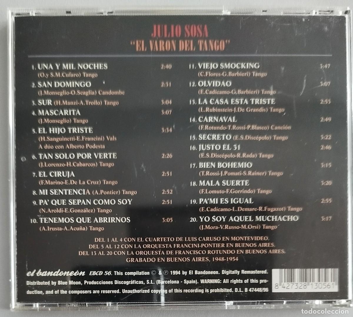 CDs de m&uacute;sica: JULIO SOSA, EL VARON DEL TANGO - Foto 2