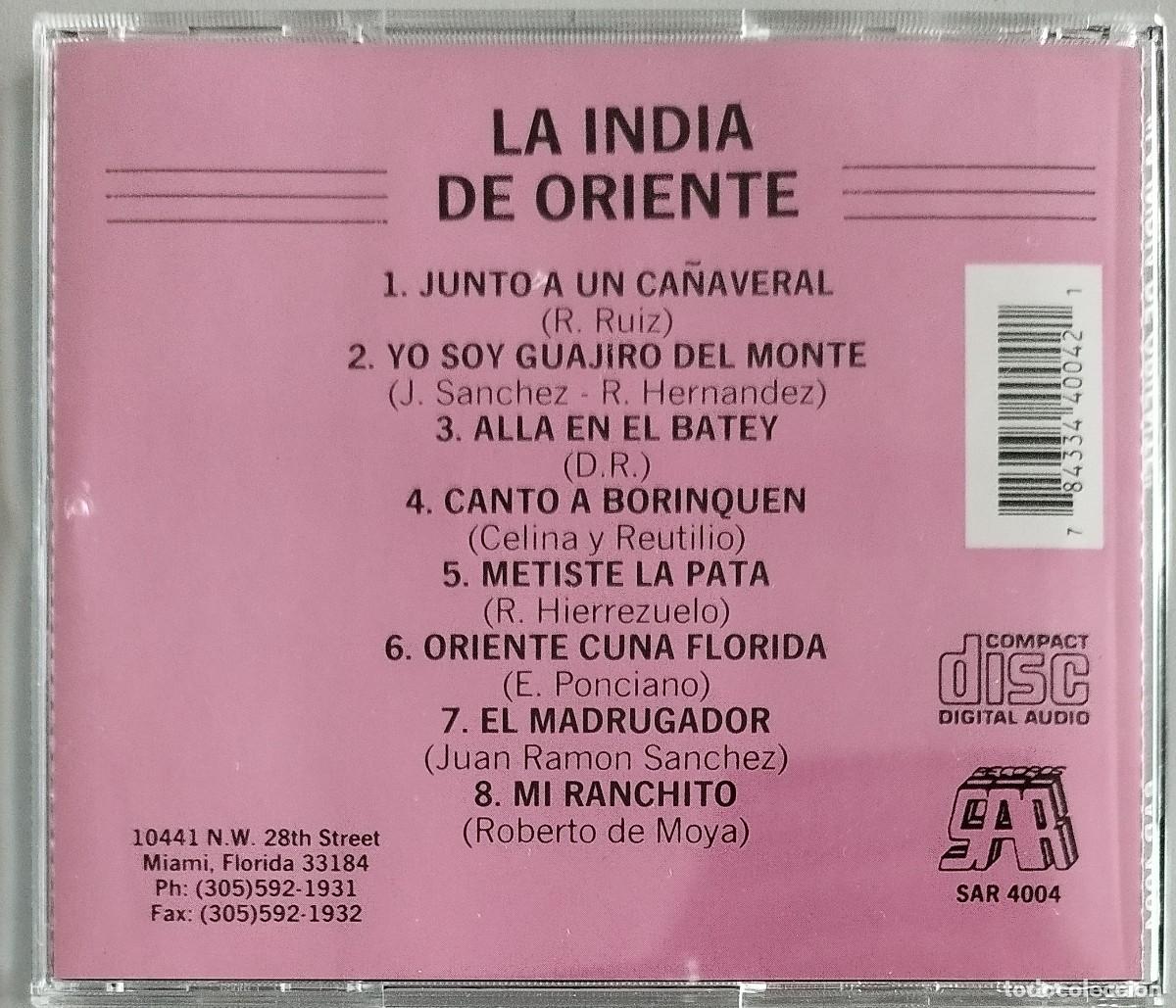 CDs de m&uacute;sica: LA INDIA DE ORIENTE - Foto 2