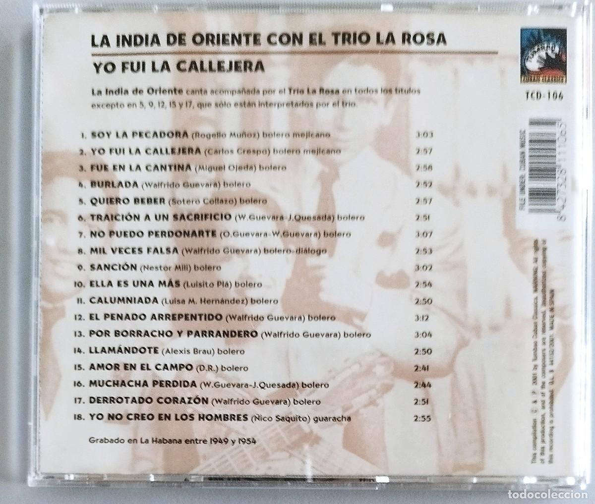 CDs de m&uacute;sica: LA INDIA DE ORIENTE - Foto 2
