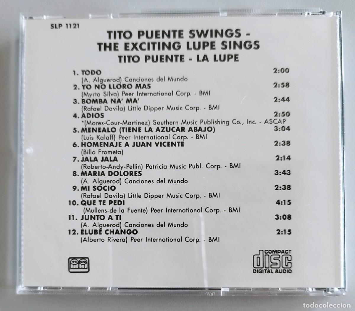CDs de m&uacute;sica: LA EXITANTE LUPE CANTA CON EL MAESTRO TITO PUENTE - Foto 2