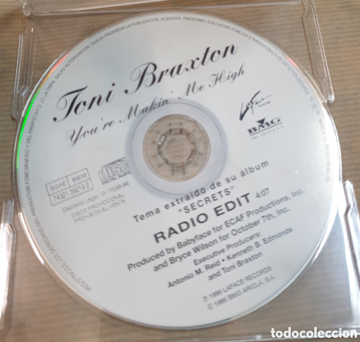 CDs de m&uacute;sica: Toni Braxton - Youre making the high. Cd single - Foto 1