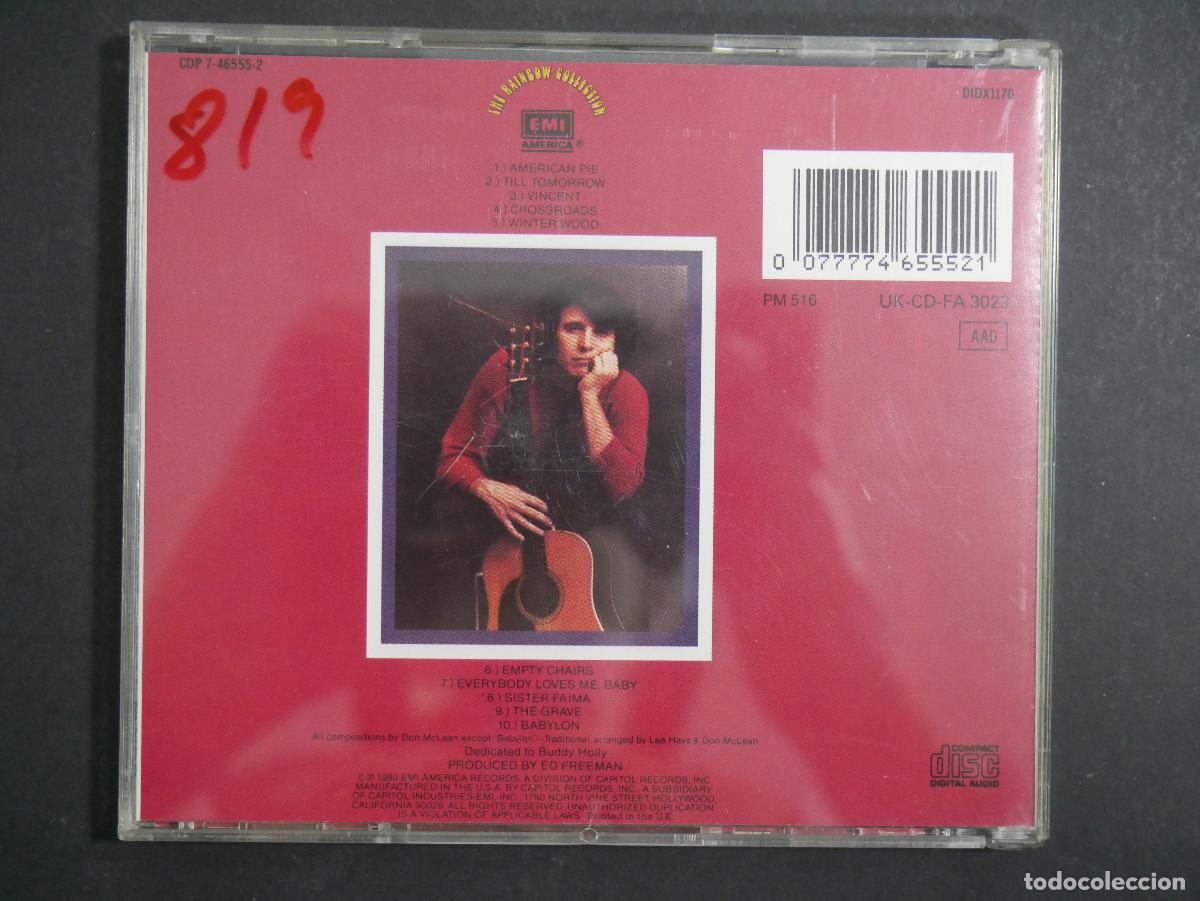 CDs de m&uacute;sica: CD. Don McLean &ndash; American Pie. - Foto 2