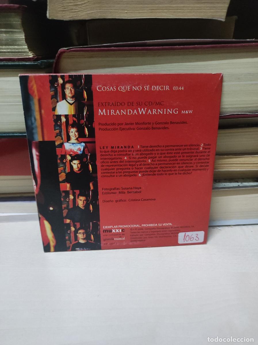 CDs de m&uacute;sica: Miranda Warning &ndash; Cosas Que No Se Decir - Foto 2