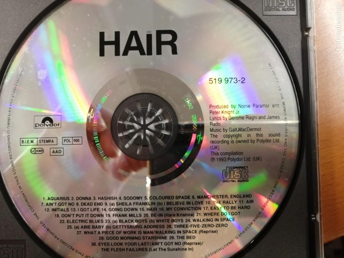 CDs de m&uacute;sica: HAIR (CD, 1993) BSO - Foto 2
