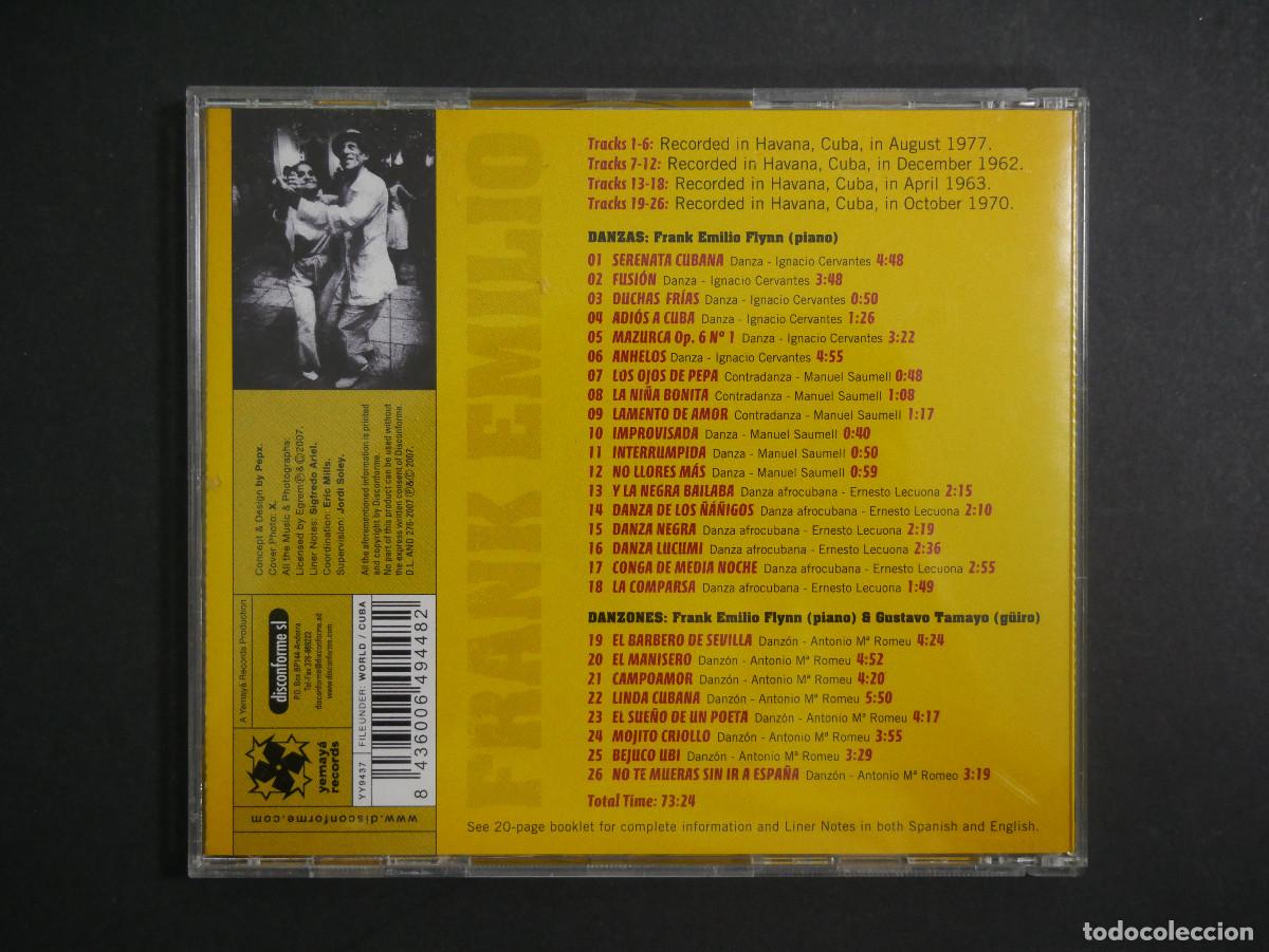 CDs de m&uacute;sica: DISCO CD. Frank Emilio &lrm;&ndash; Cuban Danzas & Danzones. - Foto 3