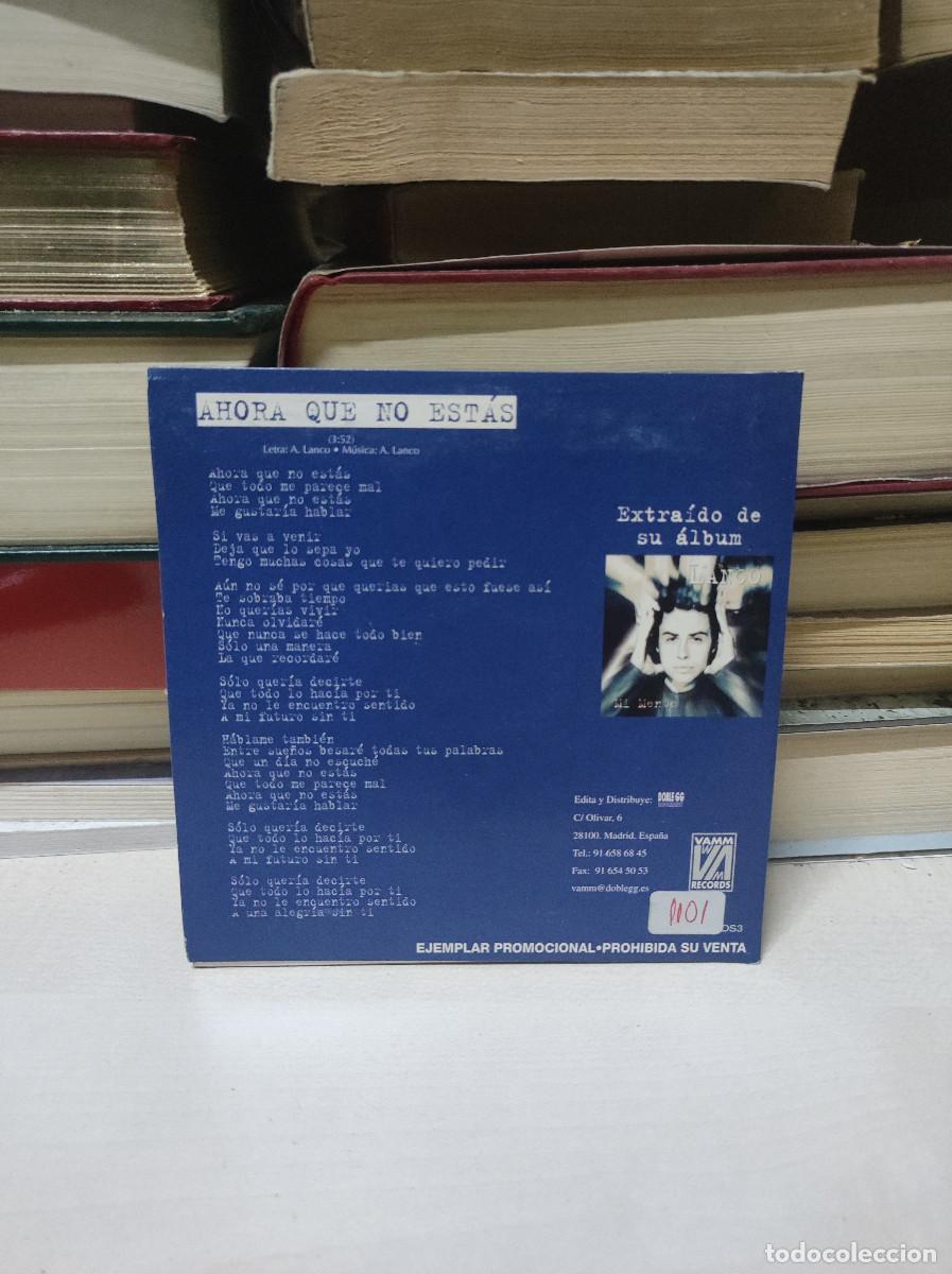 CDs de m&uacute;sica: Alberto Lanco &ndash; Ahora Que No Estas - Foto 2
