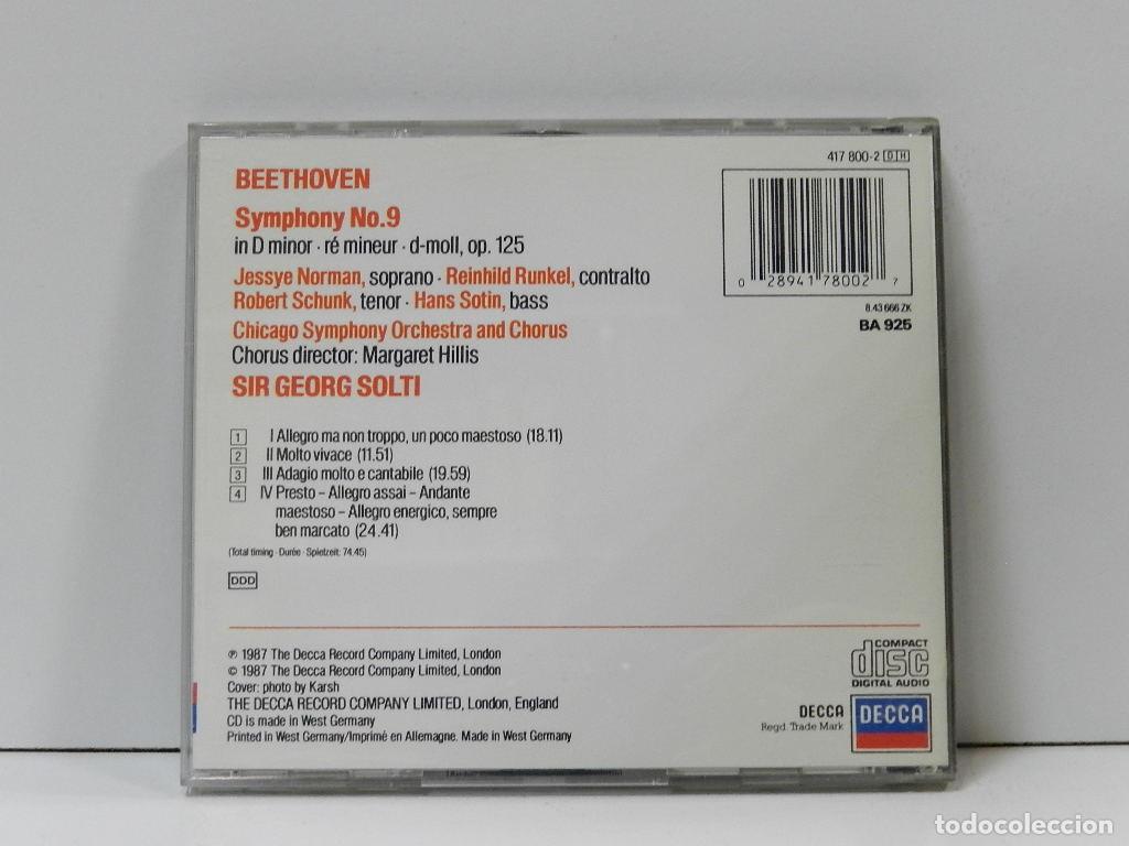 CDs de m&uacute;sica: DISCO CD. Beethoven &ndash; Beethoven Symphony No.9. COMPACT DISC. - Foto 2