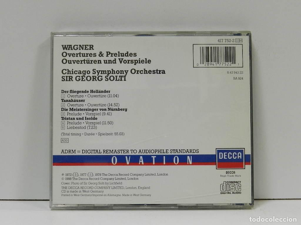 CDs de m&uacute;sica: DISCO CD. Sir Georg Solti &ndash; Wagner Overtures. COMPACT DISC. - Foto 2