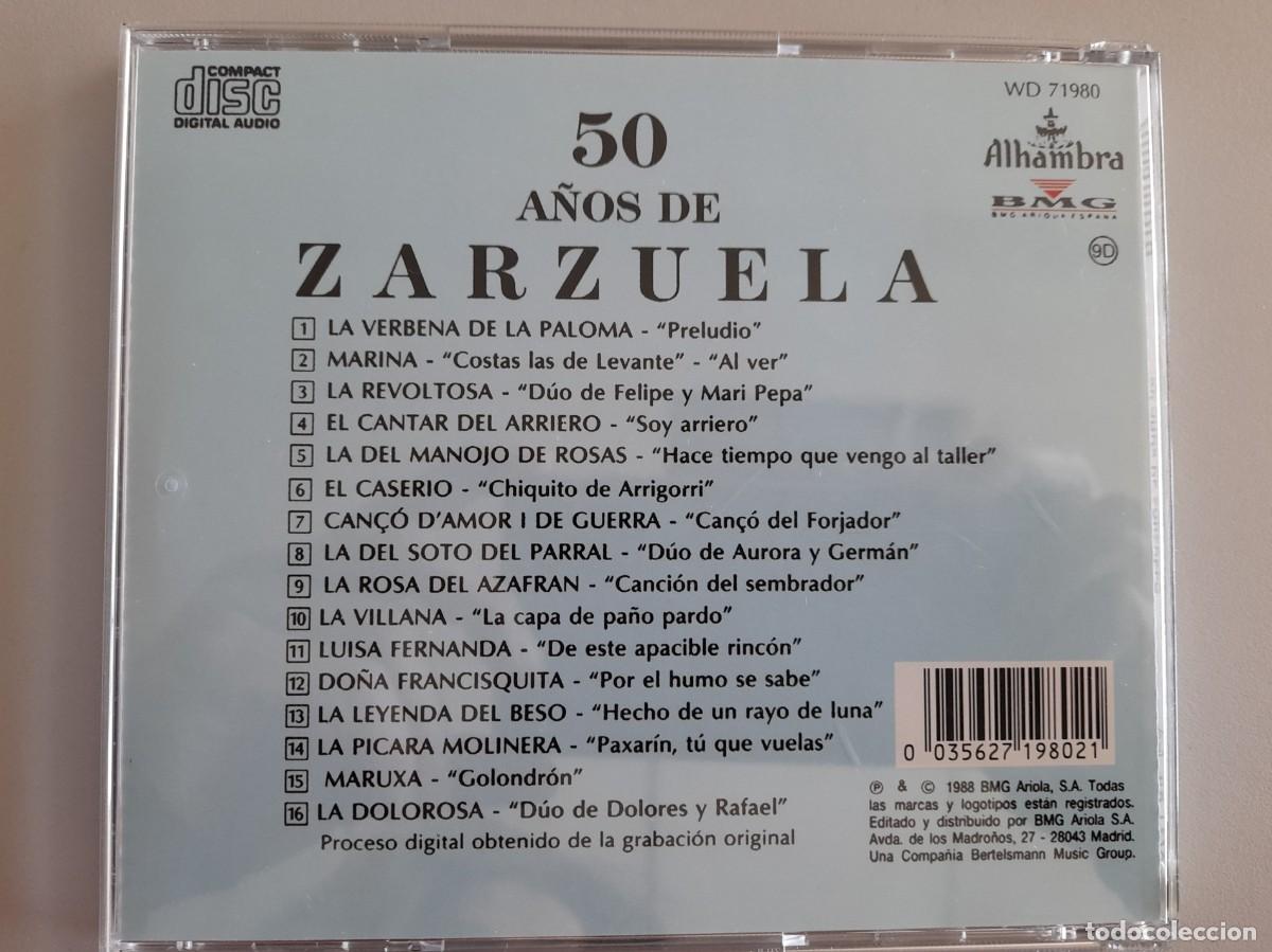 CDs de m&uacute;sica: 50 A&Ntilde;OS DE ZARZUELA - Foto 2