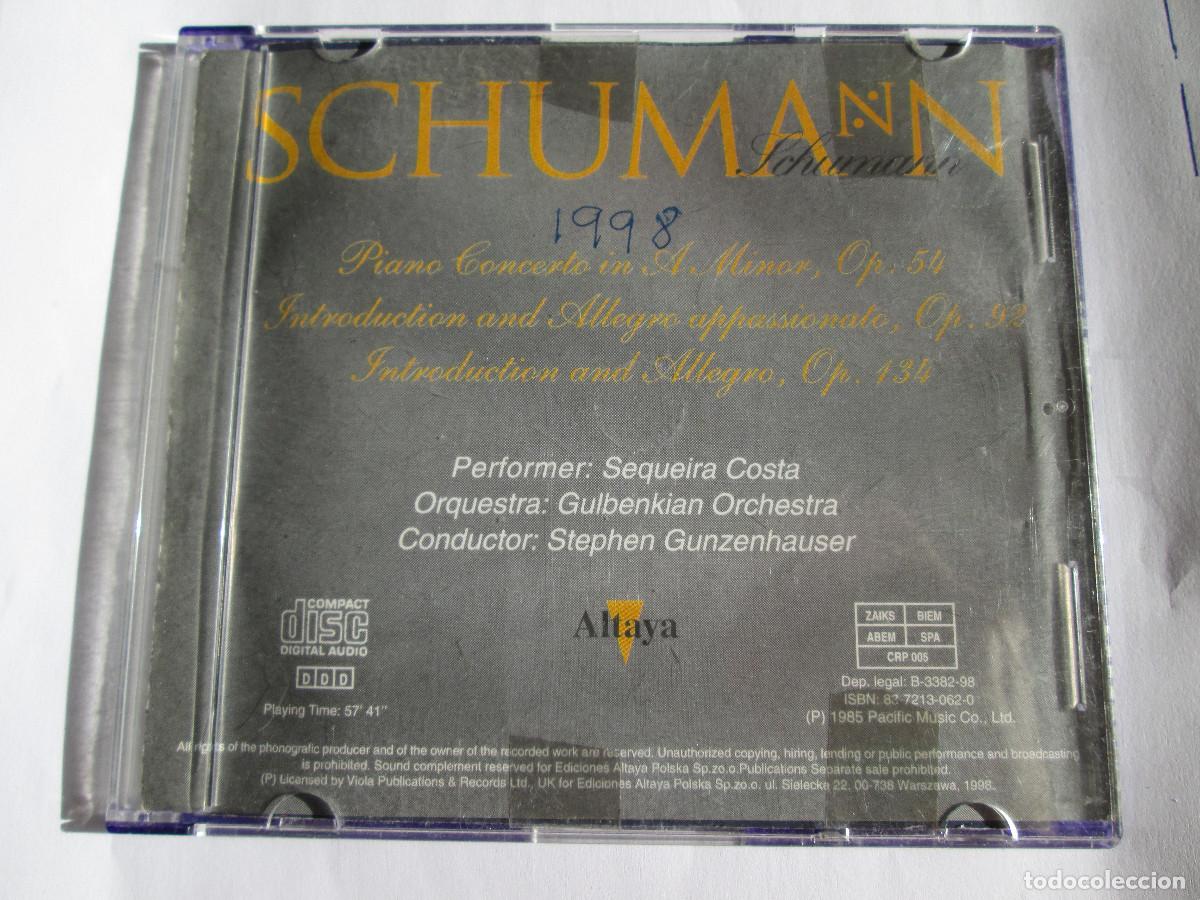CDs de m&uacute;sica: SCHUMANN - - CD - 1998 - 3 TEMAS - Foto 1