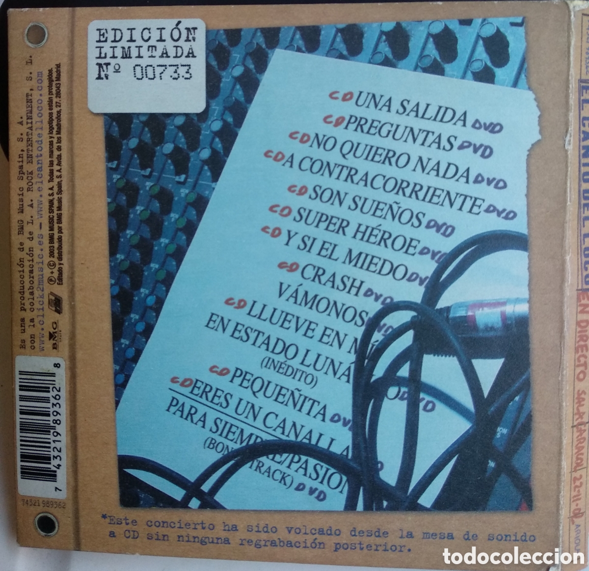 CDs de m&uacute;sica: *EL CANTO DEL LOCO, SPAIN, BMG, 2003 - Foto 2