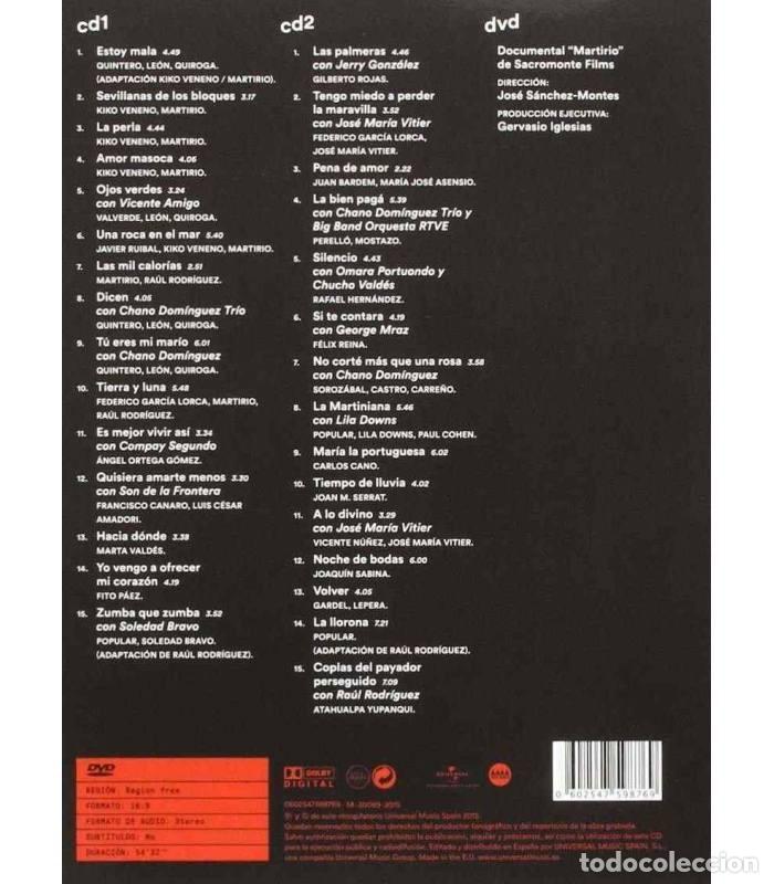 CDs de m&uacute;sica: Martirio &ndash; 30 A&ntilde;os - 2 x CD, Compilation DVD - Foto 2