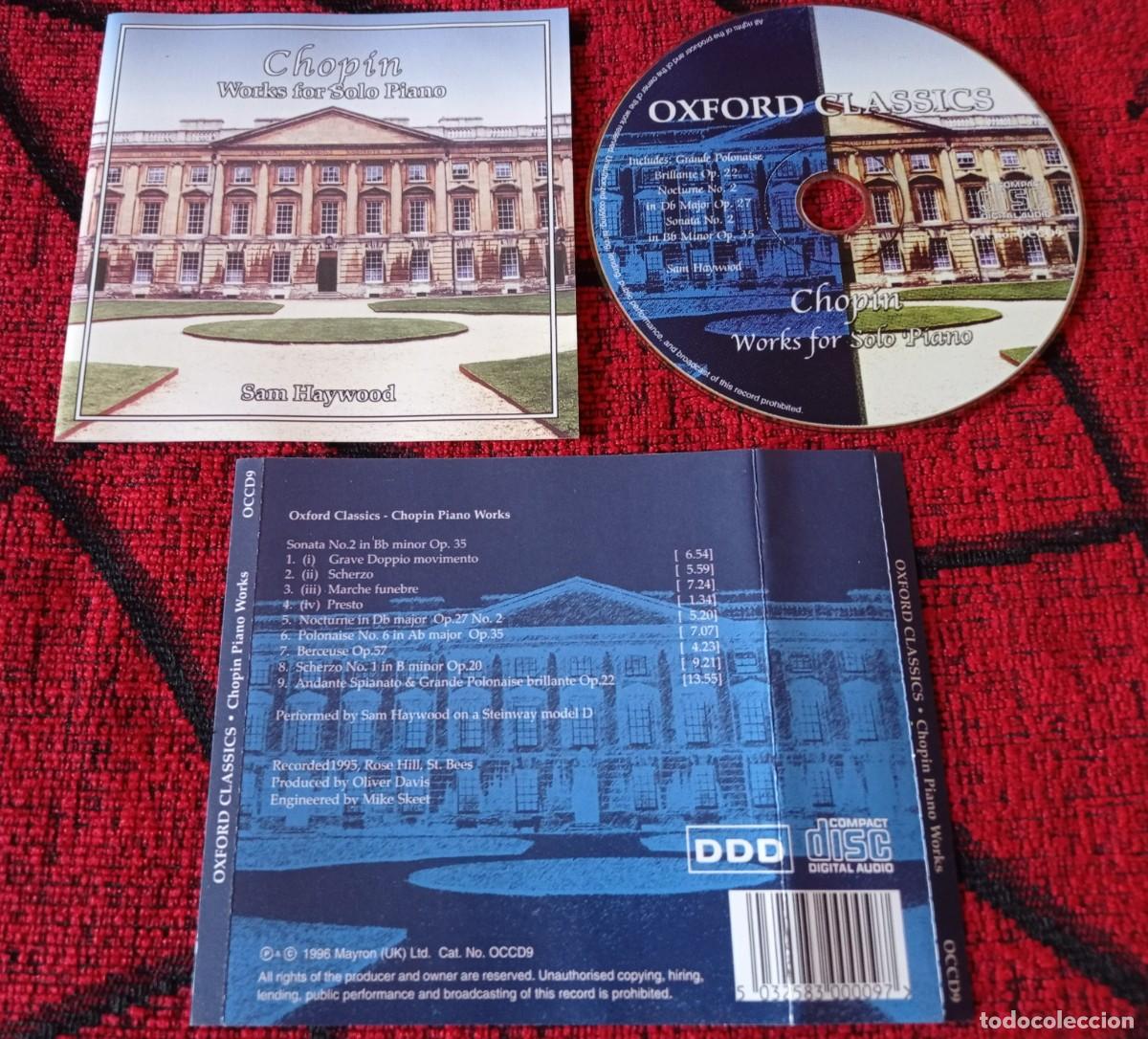 CDs de m&uacute;sica: SAM HAYWOOD ** Chopin: Works For Solo Piano ** CD ORIGINAL 1996 UK
