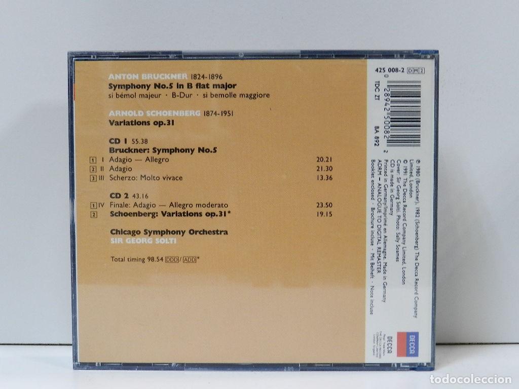 CDs de m&uacute;sica: DISCO 2 X CD. Georg Solti &ndash; Symphony No.5 / Variations. COMPACT DISC. - Foto 2