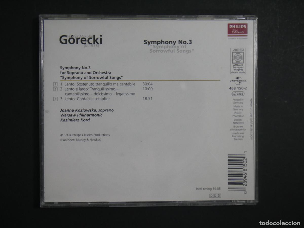 CDs de m&uacute;sica: CD G&oacute;recki Symphony No.3 - Foto 2
