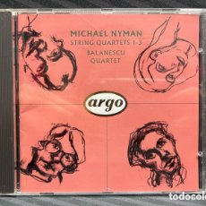 CDs de Música: MICHAEL NYMAN, BALANESCU QUARTET - STRING QUARTETS 1-3 (CD, ALBUM). Lote 378533974
