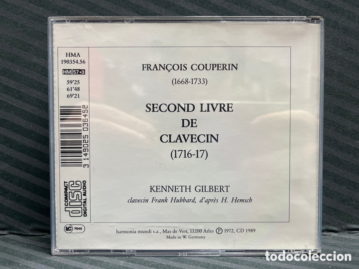 CDs de m&uacute;sica: Couperin - Kenneth Gilbert - Second Livre De Clavecin (3xCD) - Foto 2